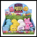 Easter Puffer Balls - Cute Air Filled Sensory Fidget Toy - Bunny, Chick, Lamb, Egg