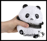 Panda Bear Puffer Ball - Air-Filled Soft Sensory Therapy Fidget Stress Balls Cute Pet - OT Autism SPD