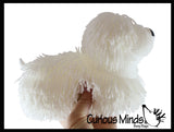 Shaggy Mop Dog Large 8" Puffer Ball - Sensory Therapy Fidget Stress Balls - OT Autism SPD