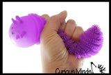 NEW - Puffer Slug Ball -  Light Up Flashing Indoor Soft Hairy Air-Filled Sensory Ball