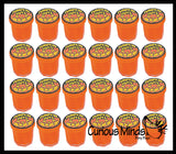 Pumpkin Guts - Mini Slime Containers with Orange Putty for Halloween Goody Bags - Trick or Treat