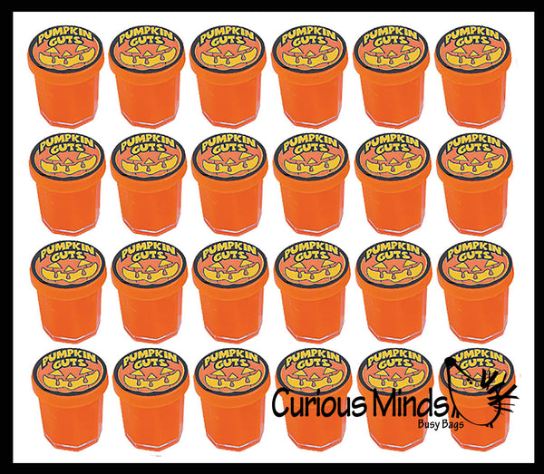 Pumpkin Guts - Mini Slime Containers with Orange Putty for Halloween G ...
