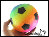 Mini Vinyl Sports Ball Set - Set of 3 Small Playground Balls - Football, Soccer, and Basketball
