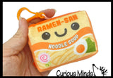 Ramen Noodle Package On Clip Plush Stuffed Animal Toy -  Adorable Soft and Cuddly Mini Plushie Plushy