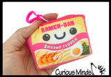 Ramen Noodle Package On Clip Plush Stuffed Animal Toy -  Adorable Soft and Cuddly Mini Plushie Plushy