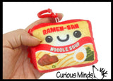 Ramen Noodle Package On Clip Plush Stuffed Animal Toy -  Adorable Soft and Cuddly Mini Plushie Plushy