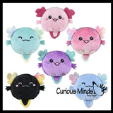 Reversible Axolotl Animal Plush Flip Inside Out Animals - Flip From One Color to a Different Color - Reversible