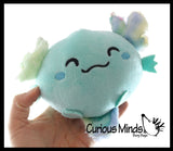 Reversible Axolotl Animal Plush Flip Inside Out Animals - Flip From One Color to a Different Color - Reversible