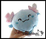 Reversible Axolotl Animal Plush Flip Inside Out Animals - Flip From One Color to a Different Color - Reversible