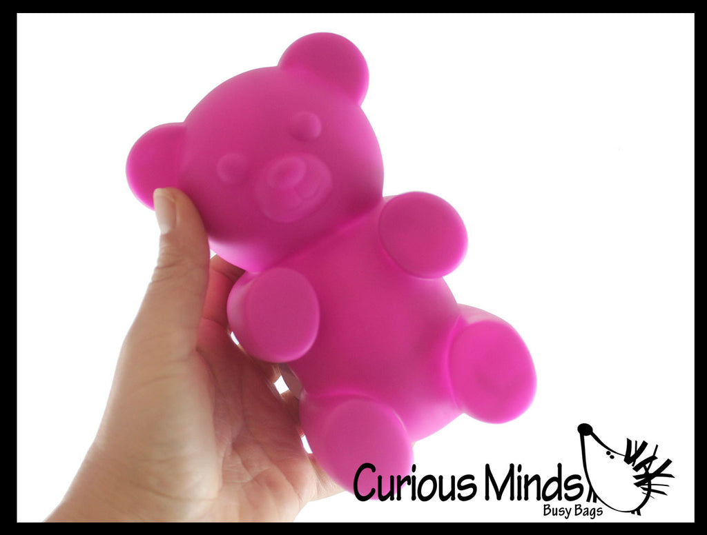 Large Rubber 6" Gummy Bear Figurines - Rubber Figures - Novelty Prize Reward Giveaway
