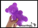 Large Rubber 6" Gummy Bear Figurines - Rubber Figures - Novelty Prize Reward Giveaway