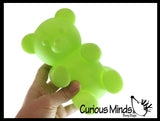 Large Rubber 6" Gummy Bear Figurines - Rubber Figures - Novelty Prize Reward Giveaway