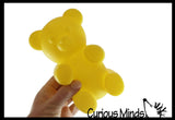 Large Rubber 6" Gummy Bear Figurines - Rubber Figures - Novelty Prize Reward Giveaway