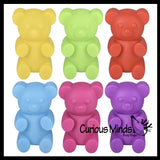 Large Rubber 6" Gummy Bear Figurines - Rubber Figures - Novelty Prize Reward Giveaway
