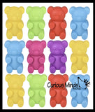Large Rubber 6" Gummy Bear Figurines - Rubber Figures - Novelty Prize Reward Giveaway