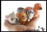 Set of 4 Different Breed Stretchy Dogs - Corgi, Golden Retriever, Collie, and Bulldog -  Crushed Bead Sand Filled - Doggy Lover Sensory Fidget Toy Weighted