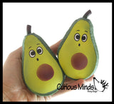 Sand Filled Squishy Avocado - Moldable Sensory, Stress, Squeeze Fidget Toy ADHD Special Needs Soothing