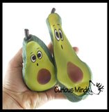 Sand Filled Squishy Avocado - Moldable Sensory, Stress, Squeeze Fidget Toy ADHD Special Needs Soothing