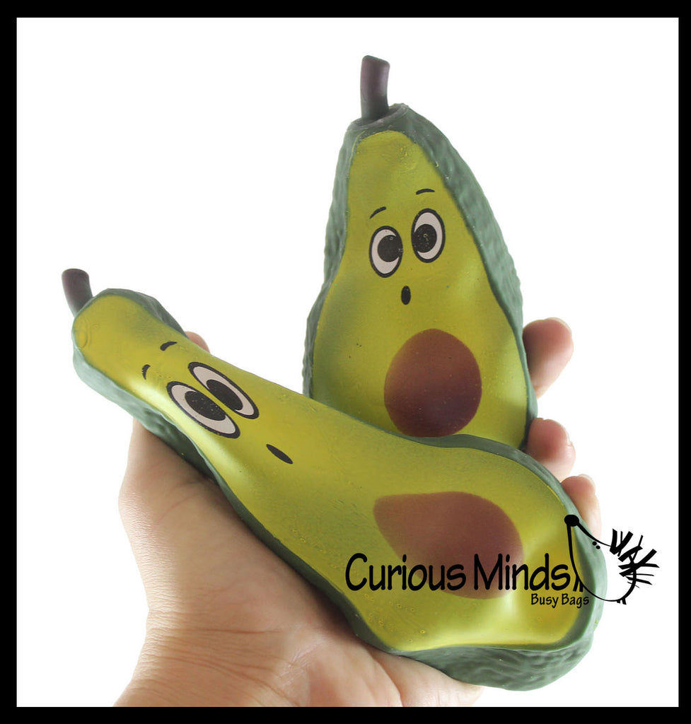 Sand Filled Squishy Avocado - Moldable Sensory, Stress, Squeeze Fidget Toy ADHD Special Needs Soothing