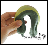 Sand Filled Squishy Banana and Avocado - Moldable Sensory, Stress, Squeeze Fidget Toy ADHD Special Needs Soothing