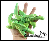 Alligator / Crocodile Sand Filled Animal Toy - Heavy Weighted Sandbag Animal Plush Bean Bag Toss - Shimmering Glitter