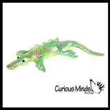 Alligator / Crocodile Sand Filled Animal Toy - Heavy Weighted Sandbag Animal Plush Bean Bag Toss - Shimmering Glitter