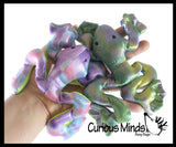 Frog Sand Filled Animal Toy - Heavy Weighted Sandbag Animal Plush Bean Bag Toss - Shimmering Glitter