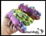 Lobster Sand Filled Animal Toy - Heavy Weighted Sandbag Animal Plush Bean Bag Toss - Shimmering Glitter