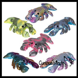 Lobster Sand Filled Animal Toy - Heavy Weighted Sandbag Animal Plush Bean Bag Toss - Shimmering Glitter