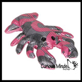 Lobster Sand Filled Animal Toy - Heavy Weighted Sandbag Animal Plush Bean Bag Toss - Shimmering Glitter