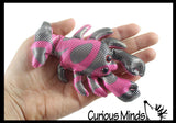 Lobster Sand Filled Animal Toy - Heavy Weighted Sandbag Animal Plush Bean Bag Toss - Shimmering Glitter