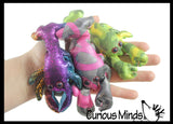 Lobster Sand Filled Animal Toy - Heavy Weighted Sandbag Animal Plush Bean Bag Toss - Shimmering Glitter