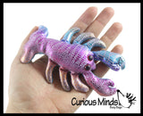 Lobster Sand Filled Animal Toy - Heavy Weighted Sandbag Animal Plush Bean Bag Toss - Shimmering Glitter