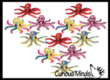 Octopus Sand Filled Animal Toy - Heavy Weighted Sandbag Animal Plush Bean Bag Toss - Shimmering Glitter