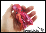 Octopus Sand Filled Animal Toy - Heavy Weighted Sandbag Animal Plush Bean Bag Toss - Shimmering Glitter