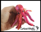 Octopus Sand Filled Animal Toy - Heavy Weighted Sandbag Animal Plush Bean Bag Toss - Shimmering Glitter