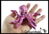 Octopus Sand Filled Animal Toy - Heavy Weighted Sandbag Animal Plush Bean Bag Toss - Shimmering Glitter