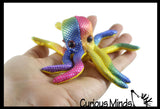 Octopus Sand Filled Animal Toy - Heavy Weighted Sandbag Animal Plush Bean Bag Toss - Shimmering Glitter