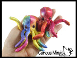 Octopus Sand Filled Animal Toy - Heavy Weighted Sandbag Animal Plush Bean Bag Toss - Shimmering Glitter