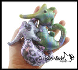 Seahorse Sand Filled Animal Toy - Heavy Weighted Sandbag Animal Plush Bean Bag Toss - Shimmering Glitter