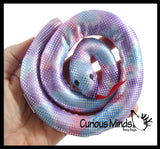 Snake Coiled Sand Filled Animal Toy - Heavy Weighted Sandbag Animal Plush Bean Bag Toss - Shimmering Glitter