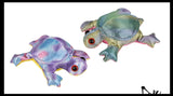 Turtle Sand Filled Animal Toy - Heavy Weighted Sandbag Animal Plush Bean Bag Toss - Shimmering Glitter