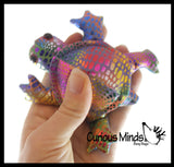 Turtle Sand Filled Animal Toy - Heavy Weighted Sandbag Animal Plush Bean Bag Toss - Shimmering Glitter