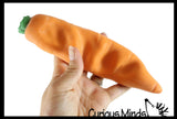 Carrot Set of 2 - Sugar and Sand Filled Squeeze Stress Balls  -  Sensory, Stress, Fidget Toy - Vegetable Easter