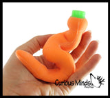 Carrot Set of 2 - Sugar and Sand Filled Squeeze Stress Balls  -  Sensory, Stress, Fidget Toy - Vegetable Easter