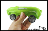Sand Filled Vehicles - Play Car Truck Lover Sensory Fidget Toy -Stretchy Smash with Wheels