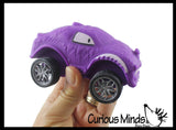 Sand Filled Vehicles - Play Car Truck Lover Sensory Fidget Toy -Stretchy Smash with Wheels