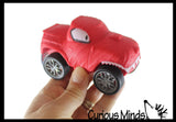 Sand Filled Vehicles - Play Car Truck Lover Sensory Fidget Toy -Stretchy Smash with Wheels