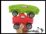 Sand Filled Vehicles - Play Car Truck Lover Sensory Fidget Toy -Stretchy Smash with Wheels