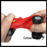 Sand Filled Vehicles - Play Car Truck Lover Sensory Fidget Toy -Stretchy Smash with Wheels